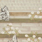 Обои ручная роспись The Art of Learning and Steps for the Flowers by Teo Yang Original colourway on Icefield India tea paper варинант исполнения - 1 | Loft Concept в Екатеринбурге