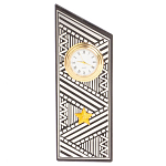 Часы подарочные настольные в виде погона Генерала из натурального камня Змеевик Silver Military Clock варинант исполнения - 7 | Loft Concept в Екатеринбурге