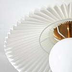 Потолочный светильник с белым плиссированным абажуром Headquarters варинант исполнения - 4 | Loft Concept в Екатеринбурге