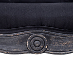 Кресло низкое в стиле прованс Черный Лен Louis French Armchair  варинант исполнения - 5 | Loft Concept в Екатеринбурге