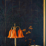 Обои ручная роспись Tsukimi Original colourway on gilded silk with antiquing варинант исполнения - 3 | Loft Concept в Екатеринбурге