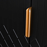 Комод черный округлой формы с рельефным фасадом Black Cut варинант исполнения - 3 | Loft Concept в Екатеринбурге