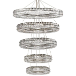 Многоярусная Люстра Elizabeth Хром Вертикальная композиция из пяти хрустальных светильников варинант исполнения - 1 | Loft Concept в Екатеринбурге