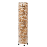 Торшер из перламутра на металлическом каркасе Indonesian Cylinder 2 варинант исполнения - 1 | Loft Concept в Екатеринбурге