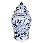 Ваза с крышкой и синим цветочным узором Blue & White Ornament  варинант исполнения - 1 | Loft Concept в Екатеринбурге