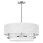 Потолочный светильник с двухслойным белым текстильным абажуром Hinkley варинант исполнения - 9 | Loft Concept в Екатеринбурге