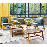 Садовый 2-х местный диван с каркасом из акации Green варинант исполнения - 5 | Loft Concept в Екатеринбурге