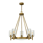  Люстра с 5-ю цилиндрическими плафонами из стекла с пузырьками Hinkley варинант исполнения - 8 | Loft Concept в Екатеринбурге