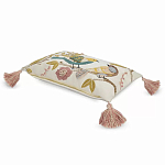 Чехол на подушку с кисточками и вышивкой птиц Ethnic mix Birds Rect варинант исполнения - 1 | Loft Concept в Екатеринбурге