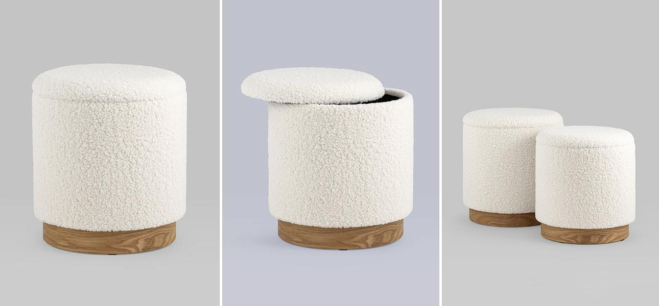 Пуф Bridie Pouf с ящиком - Loft-Concept в Екатеринбурге