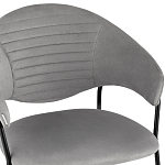 Серый стул с обивкой из искусственной замши Alexis варинант исполнения - 6 | Loft Concept в Екатеринбурге