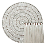 Художественный Гобелен Макраме White Disk Harmony варинант исполнения - 4 | Loft Concept в Екатеринбурге