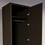 Узкий Шкаф Primo с 2 выдвижными ящиками Темный орех варинант исполнения - 6 | Loft Concept в Екатеринбурге