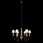 Люстра на металлическом основании с 6-ю белыми тканевыми абажурами Terrain варинант исполнения - 3 | Loft Concept в Екатеринбурге