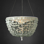 Люстра круглая с каскадом из декоративных элементов Sea Glass варинант исполнения - 4 | Loft Concept в Екатеринбурге