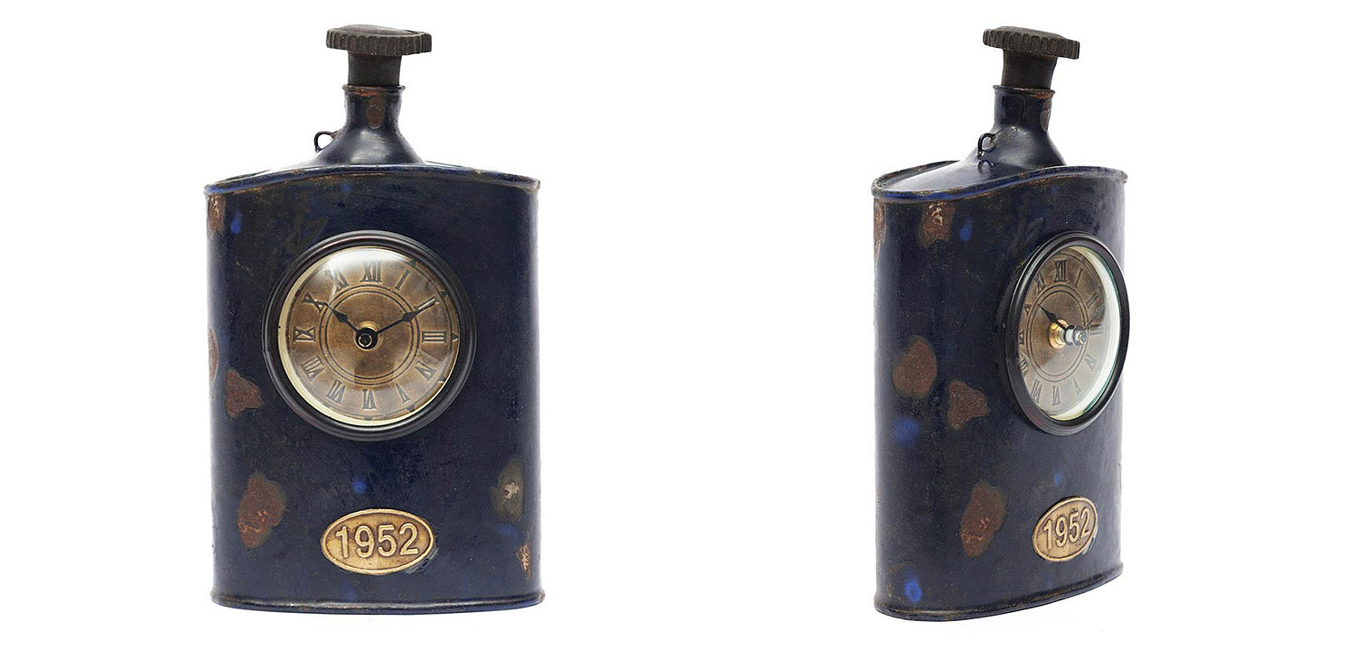 Часы Antique Indian Bottle of Brandy Clock - Loft-Concept в Екатеринбурге