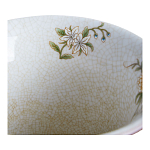 Ваза из голубого фарфора с бронзовыми элементами Blue Garden варинант исполнения - 3 | Loft Concept в Екатеринбурге