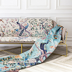 Трехместный диван на металлическом каркасе с цветочным принтом в стиле шинуазри Chinoiserie Birds on a Tree Sofa варинант исполнения - 8 | Loft Concept в Екатеринбурге