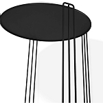 Стол журнальный круглый со столешницей из стекла Gold and Black Marble варинант исполнения - 3 | Loft Concept в Екатеринбурге