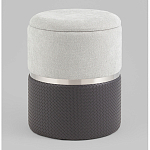 Пуф Mauldine с ящиком серо-черный с экокожей варинант исполнения - 1 | Loft Concept в Екатеринбурге