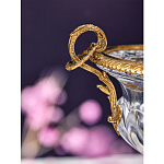 Чаша из прозрачного стекла с бронзовой подставкой и ручками Eden Garden варинант исполнения - 3 | Loft Concept в Екатеринбурге