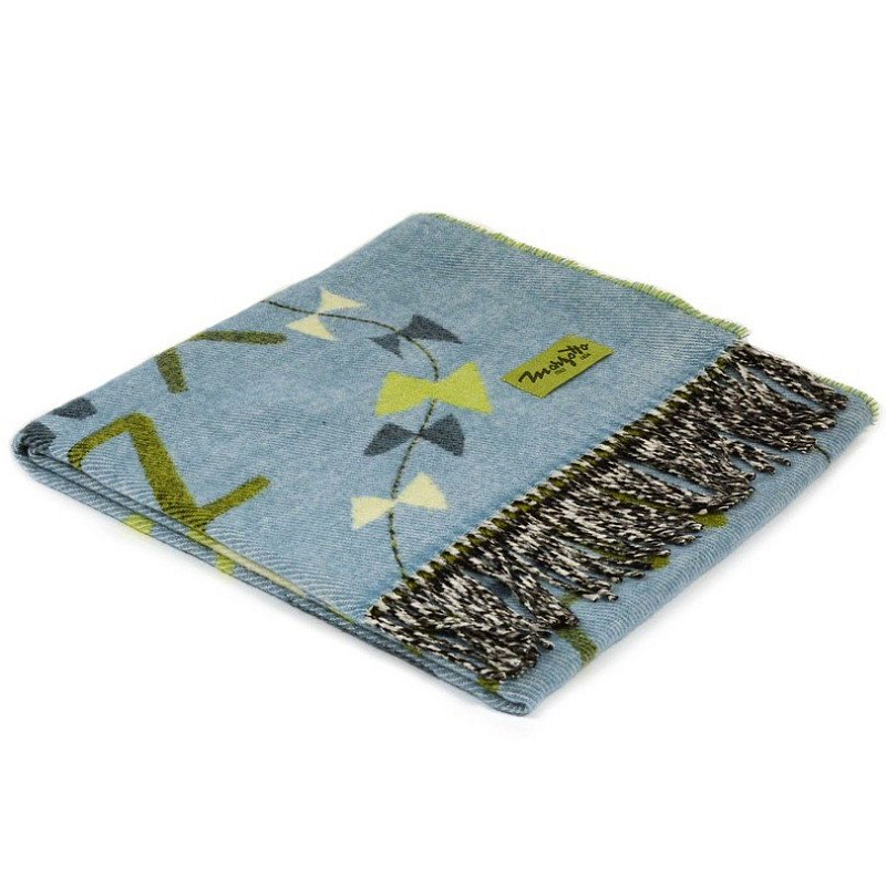 Плед ALP 2 Marzotto Серо-голубой в Екатеринбурге | Loft Concept 