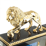 Настольный письменный набор из лазурита с декором в виде льва Golden Lion варинант исполнения - 4 | Loft Concept в Екатеринбурге