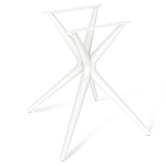 Стол обеденный с круглой столешницей из керамики на четырех белых ножках Sand Ceramics варинант исполнения - 5 | Loft Concept в Екатеринбурге