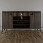 Комод-буфет Elsa Dreams Walnut с открытыми полками   варинант исполнения - 5 | Loft Concept в Екатеринбурге