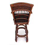 Барный стул из ротанга Eloise коричневый варинант исполнения - 4 | Loft Concept в Екатеринбурге