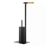 Держатель для туалетной бумаги с ершиком Black Bathroom Accessory варинант исполнения - 3 | Loft Concept в Екатеринбурге