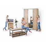 Комод с 3-мя ящиками в стиле лофт Urban Style Space варинант исполнения - 6 | Loft Concept в Екатеринбурге