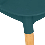 Пластиковый стул на ножках из массива бука Ferret Spiral Green варинант исполнения - 5 | Loft Concept в Екатеринбурге