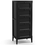 Комод узкий с 5-ю ящиками черный Silva Black Chest of Drawers варинант исполнения - 2 | Loft Concept в Екатеринбурге