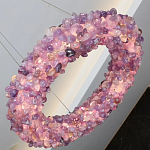 Люстра кргулая из фиолетового хрустального камня Purple Diamond варинант исполнения - 2 | Loft Concept в Екатеринбурге