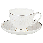 Чайная пара белого цвета из фарфора 250 мл Floral Charm варинант исполнения - 1 | Loft Concept в Екатеринбурге