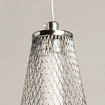 Люстра круглая каскадня с 5-ю плафонами из металлической сетки Mesh Lampshade Lighting варинант исполнения - 9 | Loft Concept в Екатеринбурге