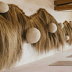 Большая дизайнерская Инсталляция из соломы RAFFIA Installation  варинант исполнения - 4 | Loft Concept в Екатеринбурге