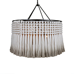 Люстра серая плетеная с кисточками Boho Tassel Chandelier варинант исполнения - 1 | Loft Concept в Екатеринбурге