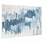 Панно декоративное с ручной росписью Blue Strokes варинант исполнения - 1 | Loft Concept в Екатеринбурге