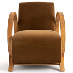 Кресло с круглыми деревянными подлокотниками Modesto Chair варинант исполнения - 2 | Loft Concept в Екатеринбурге