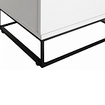 Шкаф-витрина белая с полками и стеклянной дверью Strict Lines варинант исполнения - 5 | Loft Concept в Екатеринбурге