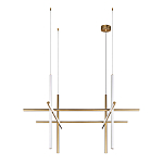 Люстра с 6-ю цилиндрическими плафонами на тонких тросах Trumpet tube варинант исполнения - 6 | Loft Concept в Екатеринбурге