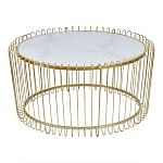 Журнальный столик с столешницей из мрамора на металлическом основании Table Vertical Planes варинант исполнения - 1 | Loft Concept в Екатеринбурге