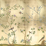 Обои ручная роспись Badminton Deep Rich Gold gilded paper варинант исполнения - 1 | Loft Concept в Екатеринбурге