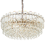 Круглая многоярусная люстра с хрустальным декором Cascade Waterfall Chandelier 18 варинант исполнения - 1 | Loft Concept в Екатеринбурге