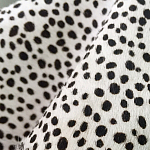 Мебельная ткань Искусственный мех  белый леопард 90 см T5-3 варинант исполнения - 2 | Loft Concept в Екатеринбурге