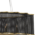 Люстра овальная в сочетании черного и золотого цвета Mesh Lighting варинант исполнения - 1 | Loft Concept в Екатеринбурге