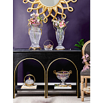 Чаша из прозрачного стекла с бронзовой подставкой и ручками Eden Garden варинант исполнения - 5 | Loft Concept в Екатеринбурге