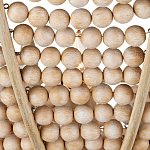 Люстра из деревянных бусин с подвесками в виде капель Wooden Beads варинант исполнения - 4 | Loft Concept в Екатеринбурге